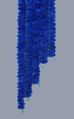Artificial Blue Marigold Flower Garlands Vine Wedding Indian Event Decoration
