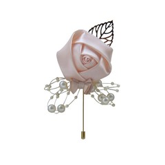 Artificial Rose Pearl Corsage Wedding Party Buttonhole Bride Groom Bridesmaid