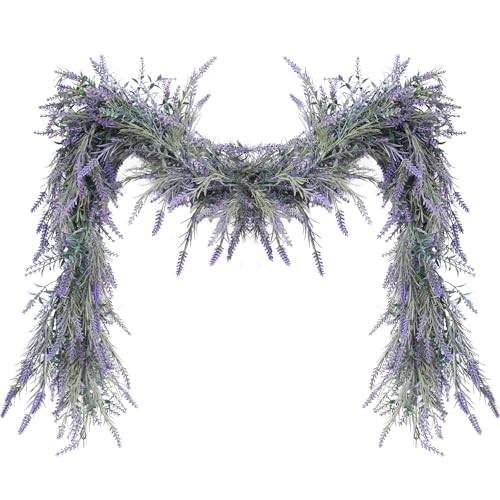 Spring Summer Lavender Purple Garland, 6Ft Lavender Light Purple-1pcs