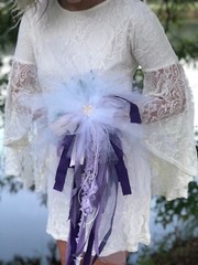 Purple Bling Wedding Bouquet/ Bridal Set