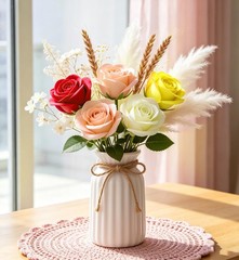 Preserved Red Rose Bouquet – Real Flowers for Delivery, Perfect Gift for Women,
