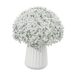 30 PCS 5 Bundles Small White Flowers Artificial Flowers Babys White-30pcs