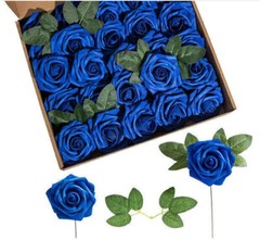 25/50x Artificial Fake Plant Bunch Rose Flowers Bouquet Home Decor Wedding Party