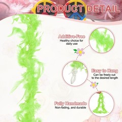 40g 2 Yards Feather Boa, Costume Turkey Chandelle Feathers Boa Fruit Green