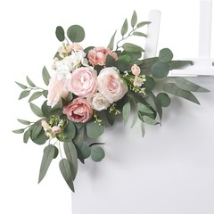 2 Pieces Wedding Arch Flowers Backdrop Decor Craft Decorative Artificial Flowers
