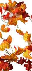 3 x 5 Ft. Autumn Garlands with Artificial Mixed Fall Color Leaves – 15 Ft. Total