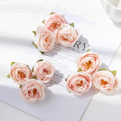 100pcs Tea Bud Roses Artificial Flowers Home Bridal Wedding Christmas Decor NEW
