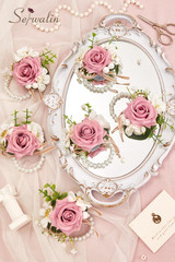 9.8″ Wedding Bouquets & Wrist Corsages for Brides & Bridesmaids