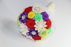 wedding bouquet rainbow bridal flowers bridesmaids bouquets