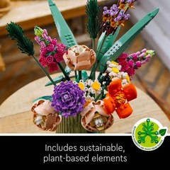 Botanicals Flower Bouquet Building Set – Artificial Flowers for Decoration