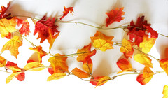 3 x 5 Ft. Autumn Garlands with Artificial Mixed Fall Color Leaves – 15 Ft. Total
