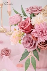 Artificial Flowers Dusty Pink Silk Fake Flowers for DIY A Abby Dusty Pink
