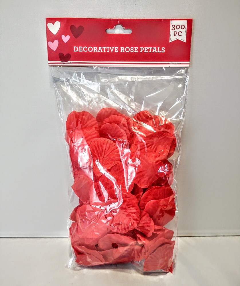 300pc Red Artificial Rose Petals Valentine’s Day Party Wedding Anniversary Decor
