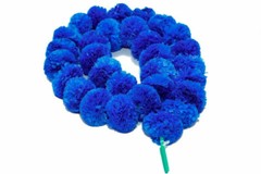Artificial Blue Marigold Flower Garlands Vine Wedding Indian Event Decoration