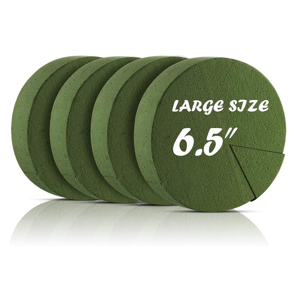 4Pcs Flower Foam Blocks,6.5Inch Round Dry Floral Foam for Artificial3689
