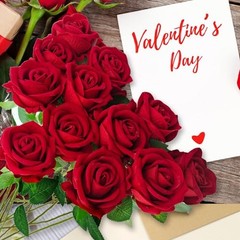 12 Pcs Velvet Rose Artificial Flowers with Long Stems, Real Touch Fake Roses