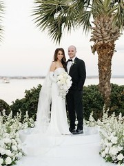 Rinlong White Orchid Cascading Wedding Bouquets for Bride Cascade Bridal Bouq…
