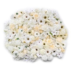 Artificial Champagne White Flowers Bulk Silk Roses Fake Flowers White Champagne