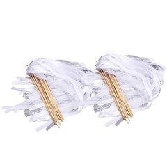 40pcs Lace Ribbon Wedding Wands With Bells Sparkling Stick For Party Celebration