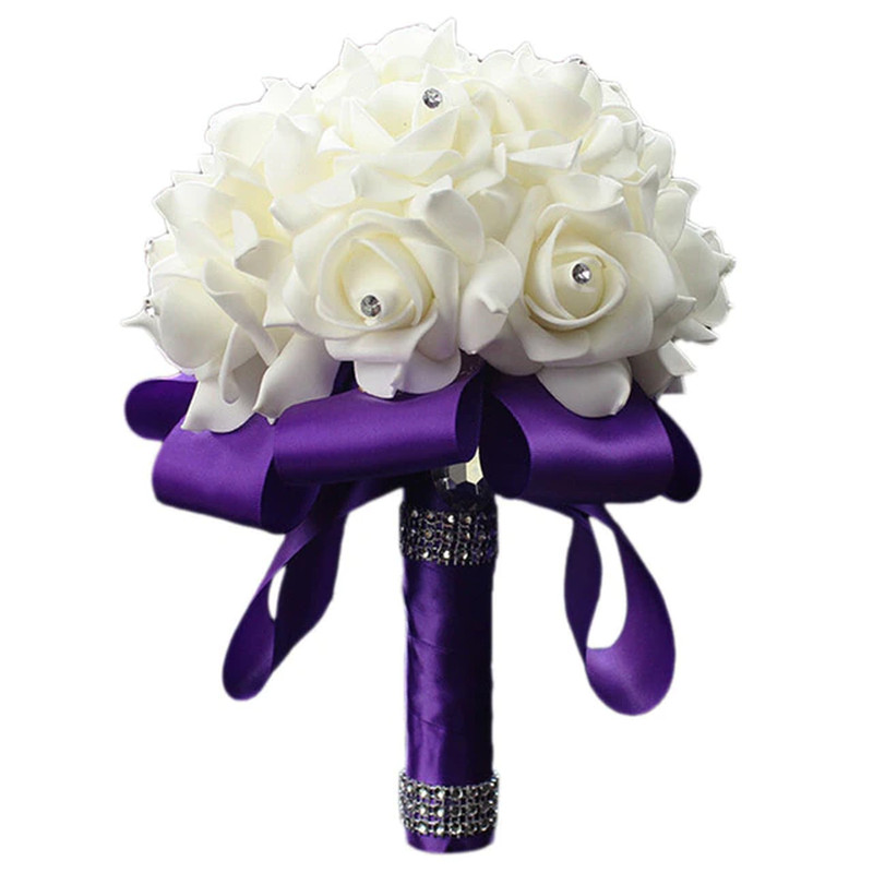 Wedding Fake Flowers Bridal Bouquets Bridesmaid Rose Centerpiece Bride Hydrangea