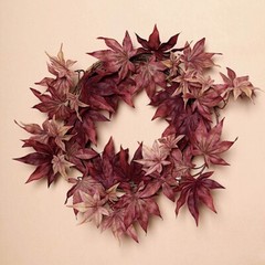 BURGUNDY 70″ ARTIFICIAL Fall MAPLE LEAF GARLAND Faux Autumn Leaves Party Events