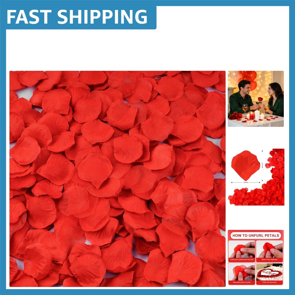 4000 Red Silk Rose Petals for Enchanting Decor – Weddings & More