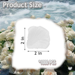 1000 Pieces Artificial Silk Rose Petals Faux White Flowers for Wedding Valentine
