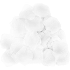500 Pcs Artificial Silk Rose Petals, Realistic White Fake Flower Petals for