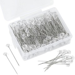 100 Pcs Corsage Bouquet Pins for Flowers, 2 Inch Floral Diamond Pins for Bouq…