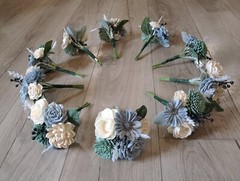 Dusty Blue Wedding Centerpieces for Jars Sage Sola Wood Flower Bouquets Shower