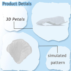 1000 Pieces Artificial Silk Rose Petals Faux White Flowers for Wedding Valentine