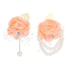 Rose Bridesmaid Wrist Flower Corsage Artificial Bride Wrist Corsage Orange