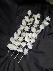 Wedding Floral Bundle Of 33 Pieces/white/Ivory/Iridescent/Picks/Stems/Flower/Lot