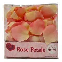 Vintage 90s Faux Rose Petals 2,000 Light Pink Yellow Artificial Flowers Love