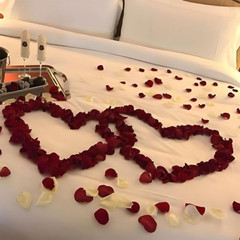 200 pétalos de rosa de seda burdeos para San Valentín
