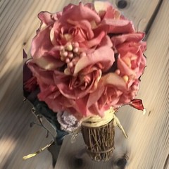 Bouquet Of Pink Silk Roses