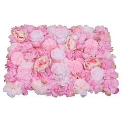 Artificial Flower Wall 6 Pieces Dark Pink Dahlia Peony Rose Wedding Party Decor