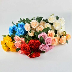 10 Heads Silk Rose Artificial Flowers Fake Bouquet Wedding Home Party Decor New