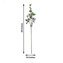 2 SILVER 38″ SINGLE STEM SILK ROSES Bouquets Wedding Centerpieces Decorations