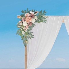 Pink Wedding Arch Floral Swag Set of 2 – Artificial Flower Arrangement for Recep