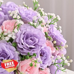 Yastouay Mixed Pink and Purple Peonies 4 Bouquets