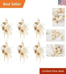 Handcrafted Faux Silk Wrist Corsages – 6 Elegant Accessories for Weddings