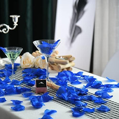 0.45 LB Deep Blue Rose Flower Petals,2500 Pcs Fake Royal Blue Rose Petals for…
