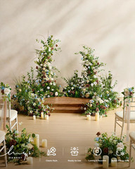 Elegant 2Pcs Free Standing Artificial Flower Arrangements for Weddings & Events
