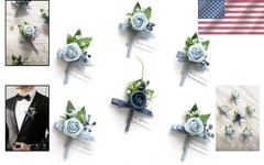 Men’s Boutonniere Pack Dusty & Light Blue