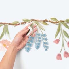 Cheerland Flower Banner Wildflower Garland Floral Green Pink Blue Yellow