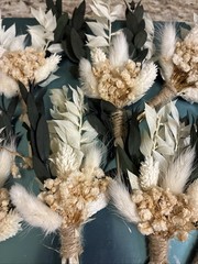 8 Boutonnière For Weedings All Ready To Go Needs Fluffed And Needless