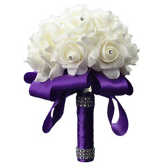 Wedding Fake Flowers Bridal Bouquets Bridesmaid Rose Centerpiece Bride Hydrangea
