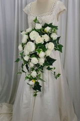Peony and Rose Garden Flower Faux Wedding Bouquet