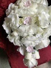 LARGE WEDDING BOUQUET WHITE & PINK WITH BOUT OR ANY COLOR RUSH ORDER AV